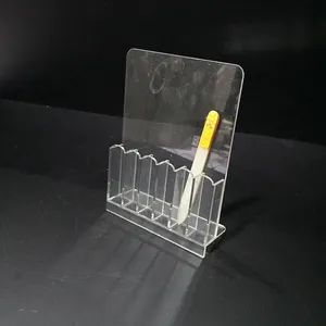 Transparent Nail File Storage Stand Manicure Shelves Beauty Tools Holder - Image 1