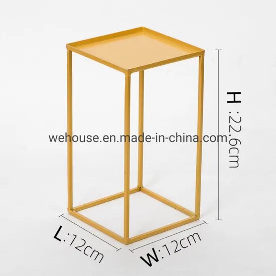 Display Rack Tall Indoor Outdoor Gold Metal Vases Stand Plant Stand - Image 3