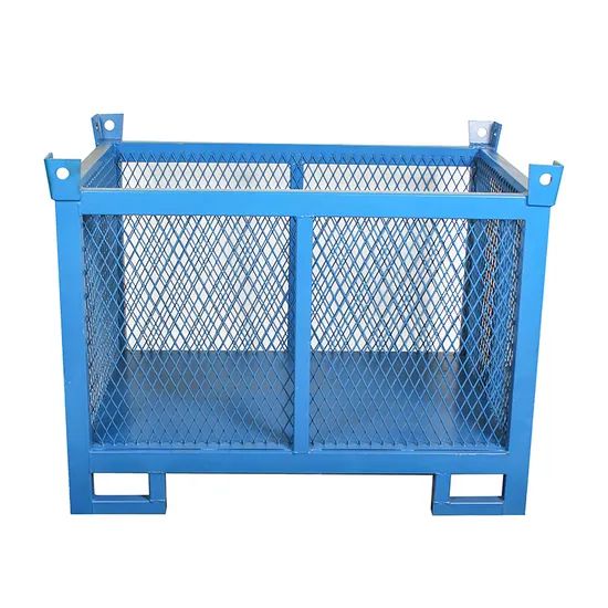 Stackable Steel Storage Cage with Mesh Wall for Scaffolding Parts - Image 2