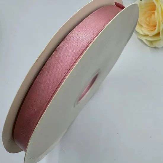 100% Polyester 15mm Single Face Lt. Coral Satin Ribbon for Custom Logo - Image 5