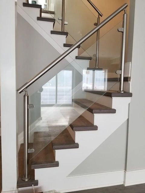 Balcony Staircase Glass Railing, For Home Design Panel Thickness 6 mm Position Balcony Glass Type Flat glass Usage/Application - Image 3