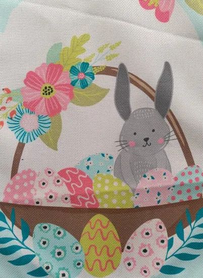 Custom Digital Print Easter Rabbit Table Mat Used for Easter Crowd Adult Shape Square Origin China Style Easter Pattern - Image 6