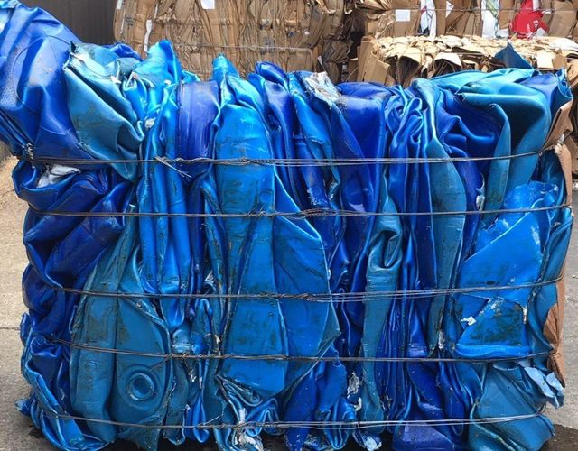 Blue Drum Baled HDPE Scrap High Density Polyethylene Clean Industrial Plastic Ready For Export And Regrind Production - Image 3