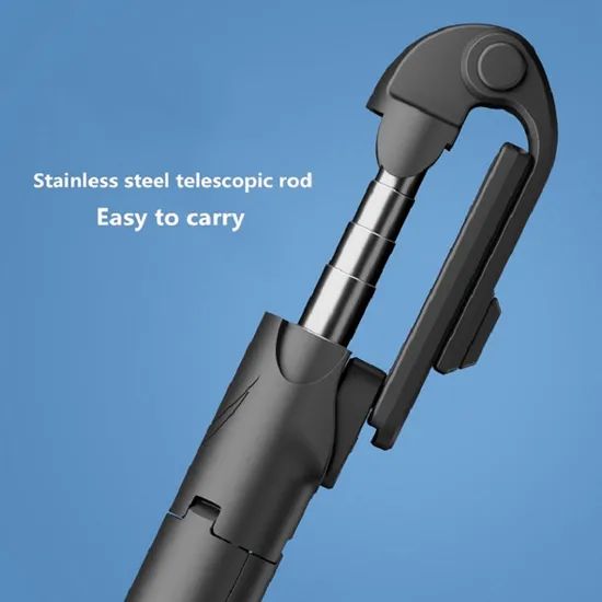 Xt02s Extendable Selfie Tripod - 70cm, Bluetooth Remote & LED Light (Black) - Image 6