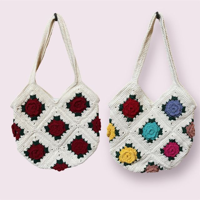 Crochet bag, Bag for Woman, Sling bag, Tote bag Color Mixed Size Mixed size and Mixed - Image 5