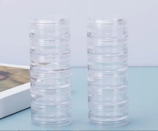 5PCS Stackable Plastic Packaging Jar Container for Nail Power and Crafts - Image 6