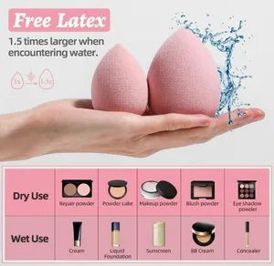 7 PCS Multi-Colored Blender Beauty Sponge Makeup Sponge Set - Image 3
