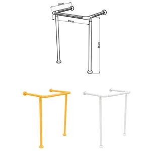 Standard White or Yellow Bathroom Grab Bars Trademark ZN Type Grab Bars Folded Unfolded Model NO. ZN32-19 Material - Image 5