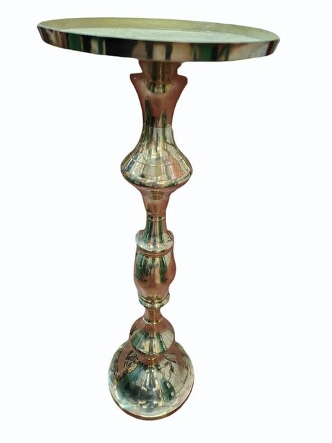 Polished Golden Round Brass Urli Stand, For Temple Shape Round Color Golden Material Brass Finish Polished Usage/Application - Image 1