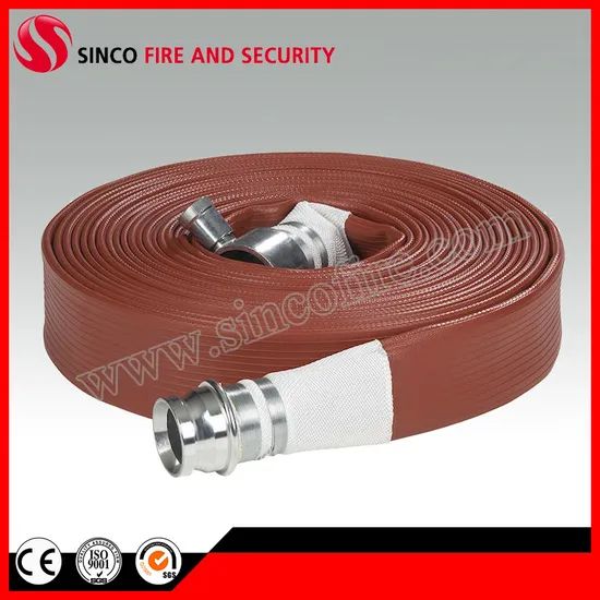 Red Color Fire Hose with BS Fire Hose Couplings Origin Fujian Color Customized Jacket Polyester Model NO. 1\"-16\" Lining With - Image 2