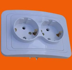 Plastic Base Flush Mounted Wall Shucko Socket (F2210P) Origin China Size 120*80mm HS Code 853669 IP Rating IP22 Model NO. - Image 1