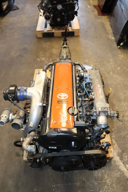JDM Toyota 1JZGTE VVT-i Turbo 1JZ front Sump Inline 6 Engine / W58 Transmission - Image 4