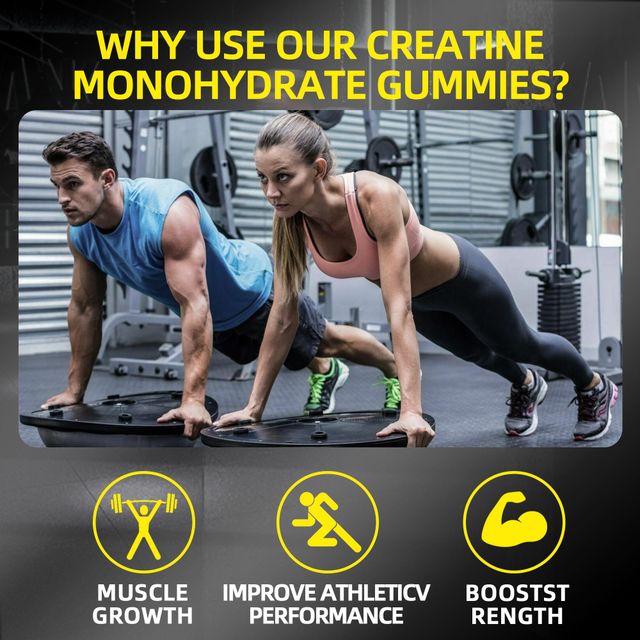 OEM ODM factory custom private label creatine monohydrate wholesale pre workout sport reduce tiredness nutrition supplement muscle building energy boost creatine gummies - Image 6