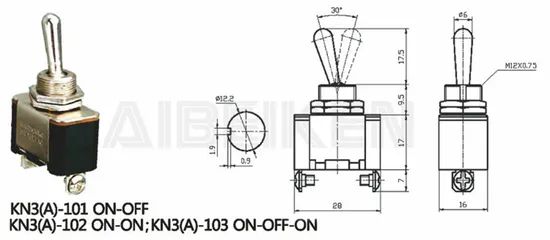 Heavy Duty 2 Screw Terminals Spst on off Latching Electric 2position Waterproof Toggle Switch - Image 5