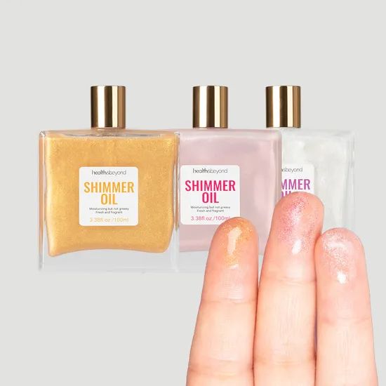 Private Label Bronze Gold Liquid Highlighter Waterproof Face Body Shimmer Oil - Image 2