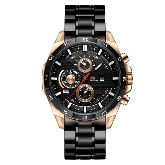4 Color Steel Belt Multi-Function Chronograph Gift Watch Luxury Sports Style - Image 3