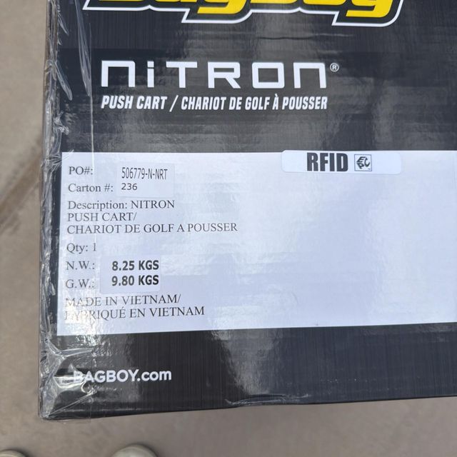 NEW BagBoy Golf 2026 Nitron Push / Pull Cart BagBoy - Graphite - Image 2