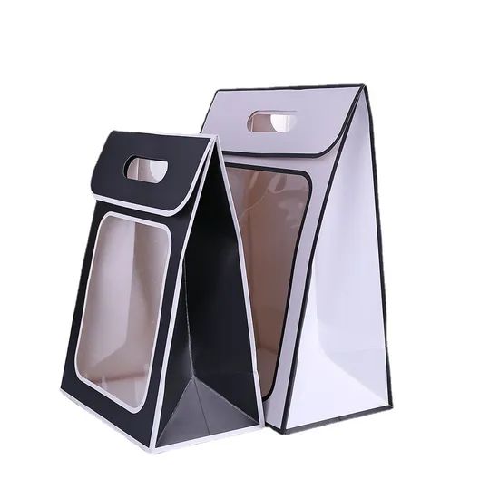 Custom Cardboard Packaging Paper Bag with Window - Image 3