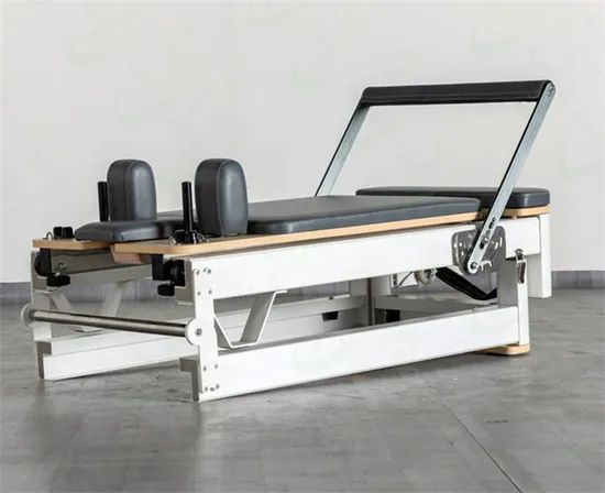 Yoga Studio Training Physiotherapy White Aluminum Alloy Lady Portable Folding Pilates Reformer Bed - Image 1