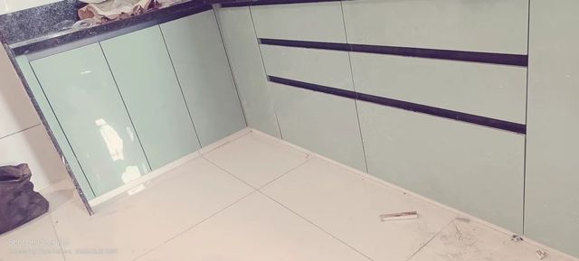Acrylic Modular Kitchen Appearance German Material Aluminium Finish Type Polished Kitchen Design U-Shape Maintainence Dry - Image 3