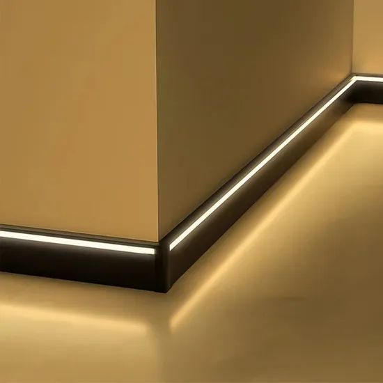 Aluminum Alloy Baseboard LED Channel Corner Strips for Flooring Lighting LED Profile - Image 3