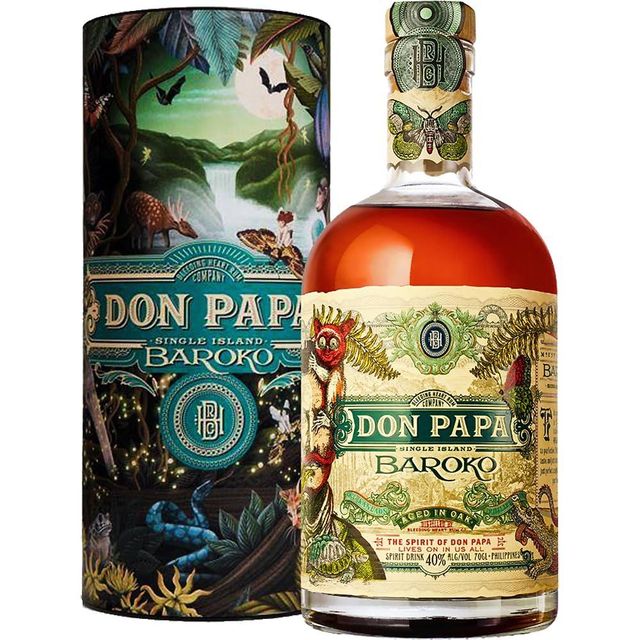 Don Papa Baroko Premium Rum-Based Spirit, Exotic Flavour, Distilled from ‘Black Gold’ Molasses, 40% ABV, 700 ml - Image 1