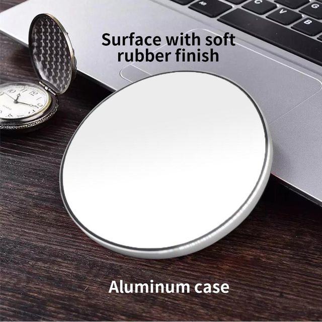 Aluminium+PC 15W Portable Wireless Charger LED Light Fast Charging Type-C Input Wireless Phone Chargers - Image 4
