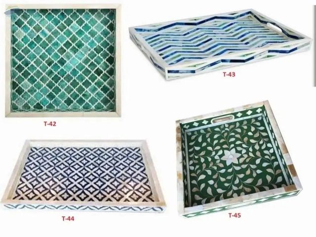 Bone Inlay Tray Texture Smooth, Natural Application Fashion And Garments Accessories Intended Use Decorative And Functional - Image 1