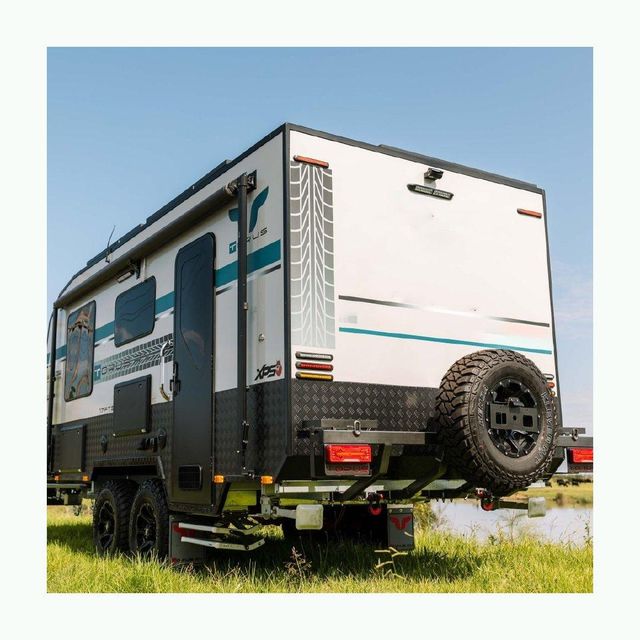 Australian standard caravan RV camping trailer for sale heavy duty travel trailer with strong build modern design and full compliance with safety regulations suitable for family camping and commercial rental use - Image 1