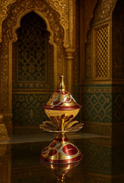 Brass Handmade  Surmaidani Size Small Weight 44 G Width 2.4 Inches Height 3.4 Inches Length 2.4 Inches Theme - Image 1