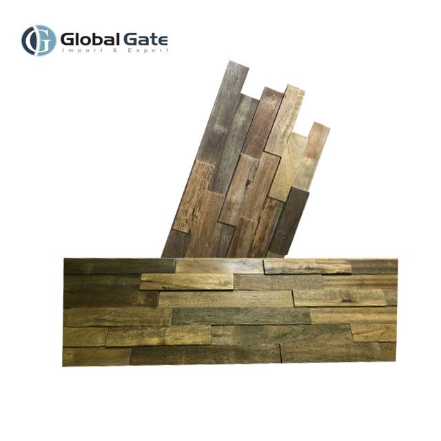 3D natural wood background panel for indoor usage - Wood wall panel cladding - Image 1