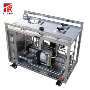 Air Driven Liquid Pump Hydraulic Control Valve Test Bench for Liquid ...