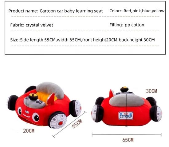 Compact Baby Learning Seat Sofa Car Shaped for Early Sitting Stage - Image 6