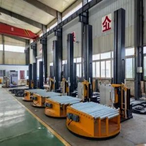 High Efficient Stretch Film Mobile Packing Machine for Manual Vertical Pallet Online Wrapping Machine with Lift Membrane Frame - Image 6