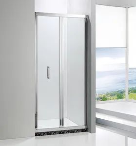 Factory Direct Sale Hotel Double Glass Shower Sliding Door Glass Shower Screen - Image 1