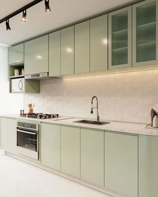Glossy Acrylic Glass Kitchen Shutter Position Interior Finish Type Glossy Surface Finish Glossy Surface Appearance - Image 3