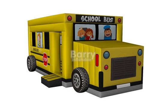 Custom Inflatable Bouncer Jumping Castle School Bus Theme Funny Playground - Image 6