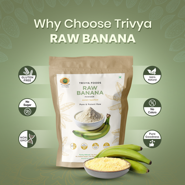 Raw Banana Powder | 100% Natural, Nutritious & Gluten-Free | Rich in Resistant Starch & Fiber - Image 3