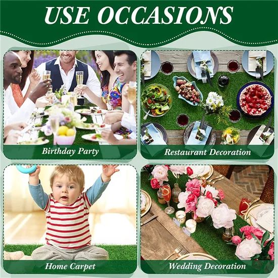 Artificial Grass Table Runners Synthetic Green Carpet Table Runner - Image 2
