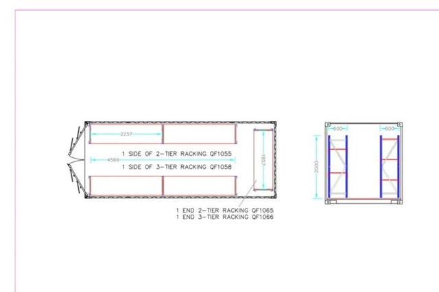 Adjustable, Heavy Duty Three Tier Racking For Rear Of Container - Image 4