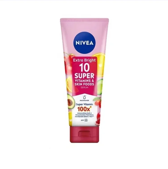 Nivea Body Cream Lotion Cream Extra White Night Nourishing Moisturizer Repair Protect Whitening Vitamin E C for Woman Al - Image 1
