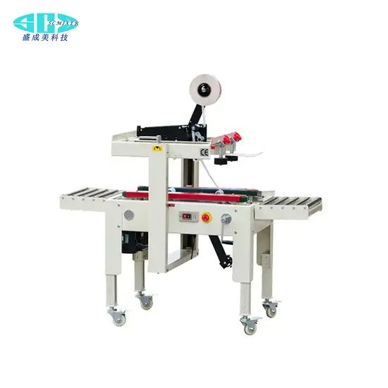 Semi-Auto Carton Case Strapping Sealing Packing Machine for Box Packing Assembly Line - Image 1