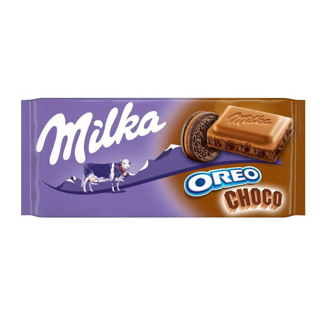 Milka Milk Chocolate bars with Oreo Vanilla Flavour Cookies, 100g - Image 3