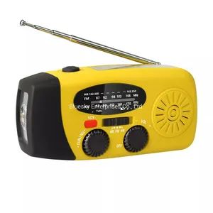 Outdoor Emergency Weather Sos Alert Radio Solar Panel Hand Crank Radio LED - Image 5