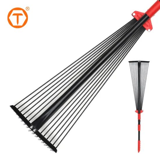 15 Teeth Steel Lawn Home Leaf Rake Weed Rake Origin China Scope Gardens Shape Flat Rake Model NO. GE5017 Teeth Single - Image 1
