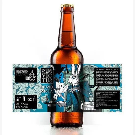 Beer Bottle Beverage Bottle Sticker Label Printing Design Model No. Label Model NO. B000001 Feature Waterproof HS Code - Image 5
