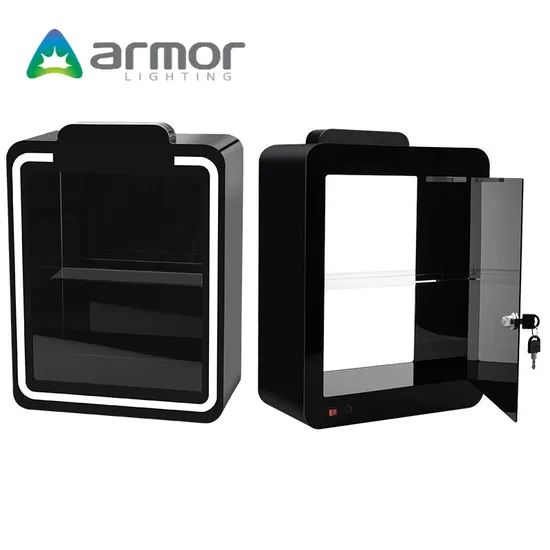 Factory Customized Acrylic Display Rack LED Light Electronic Atomizer Display Cabinet Cigar Accessories Display Stand with Lock - Image 3