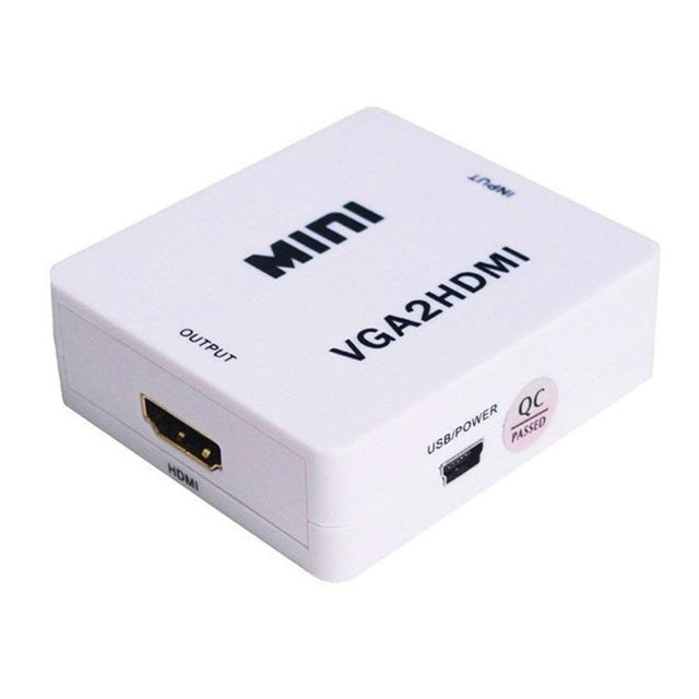 CBR TSS Mini VGA 2 HDMI Converter, Male Brand CBR Color White Weight 99 gm Material ABS Warrenty 2 Years Converter type - Image 2