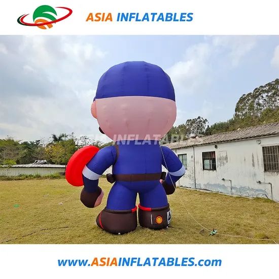 Inflatable Captain America Cartoon Model, Marvel Avenger Captain America Character Mascot - Image 3