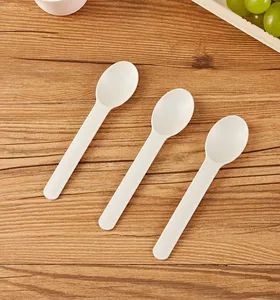 Disposable Soup Spoons Ice Cream Spoon Cornstarch Yogurt Cheese Spoon - Image 2